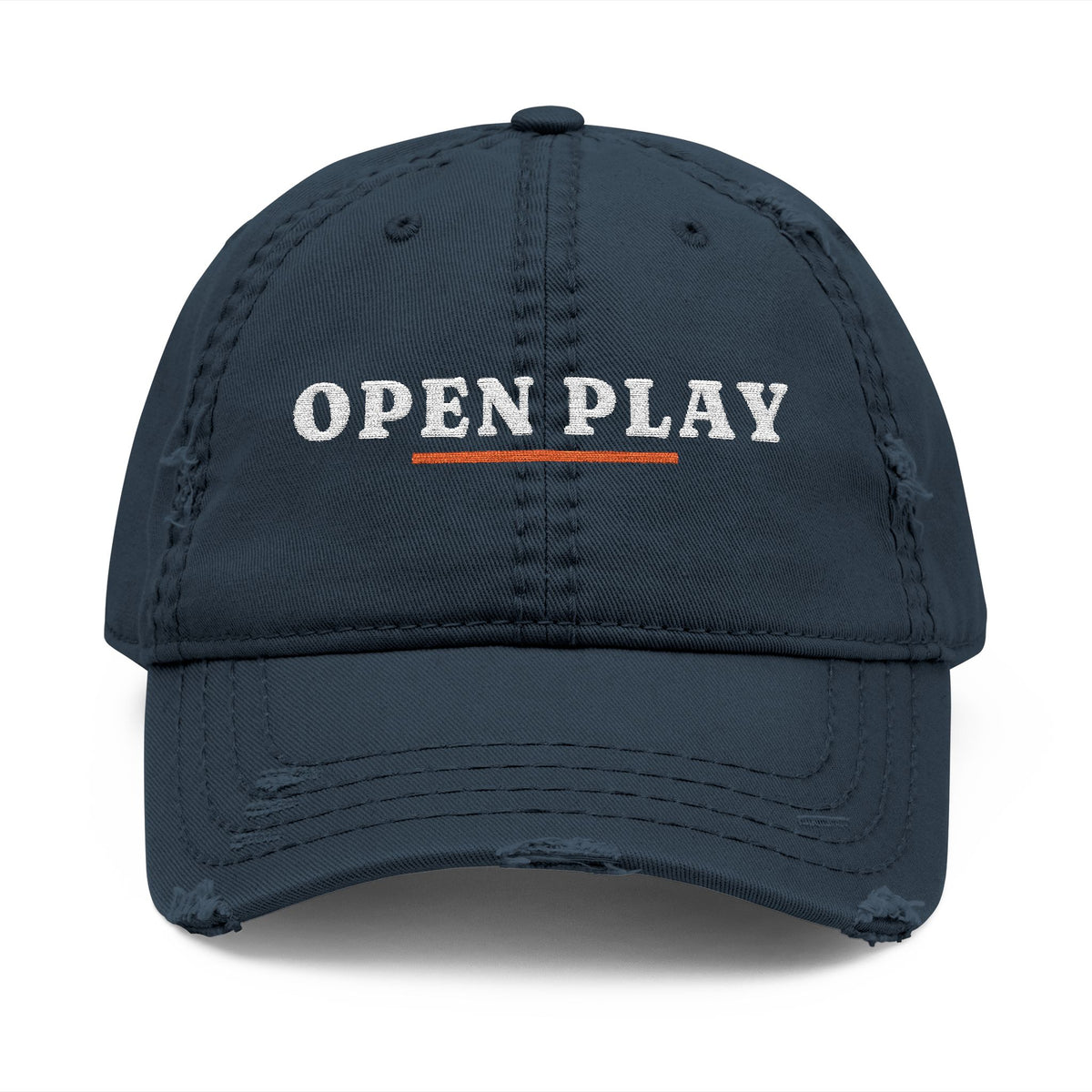 Open Play Dad Hat in Dark Navy, front view