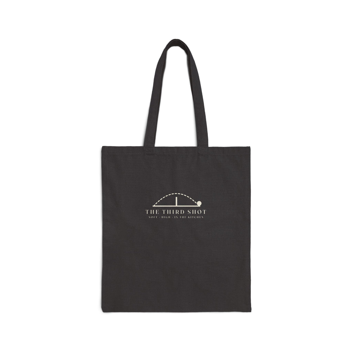 The Third Shot Tote in Black, front view