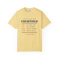 Cocktail Menu Tee in Butter, front view
