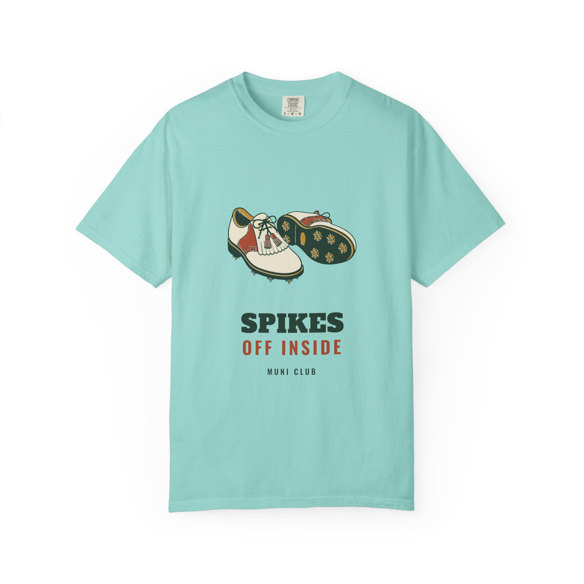 Spikes Off Inside Tee in Chalky Mint, front view