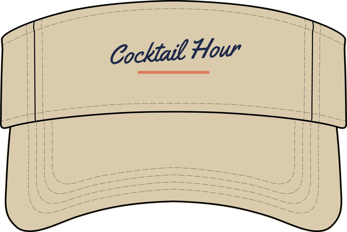 Cocktail Hour Visor in Stone, front view