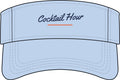 Cocktail Hour Visor in Baby Blue, front view