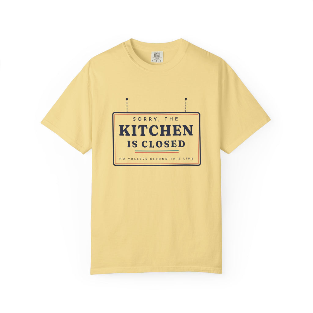 Kitchen Closed Tee in Butter, front view