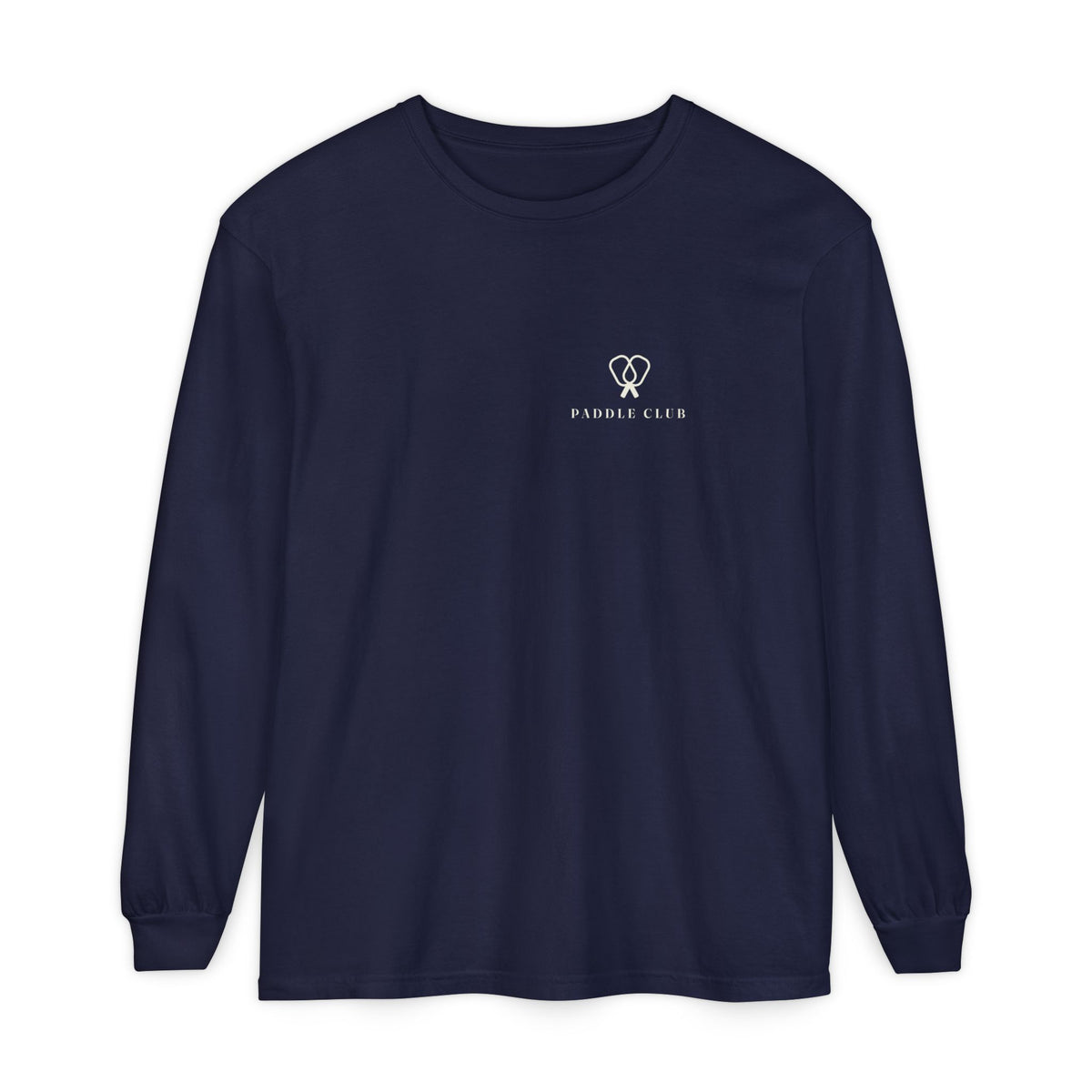 Paddle Mark Long Sleeve Tee in True Navy, front view