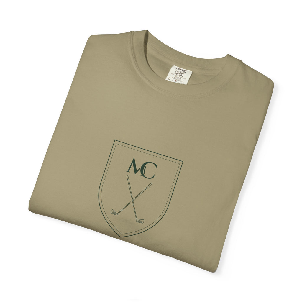 Club Crest Tee in Khaki, folded