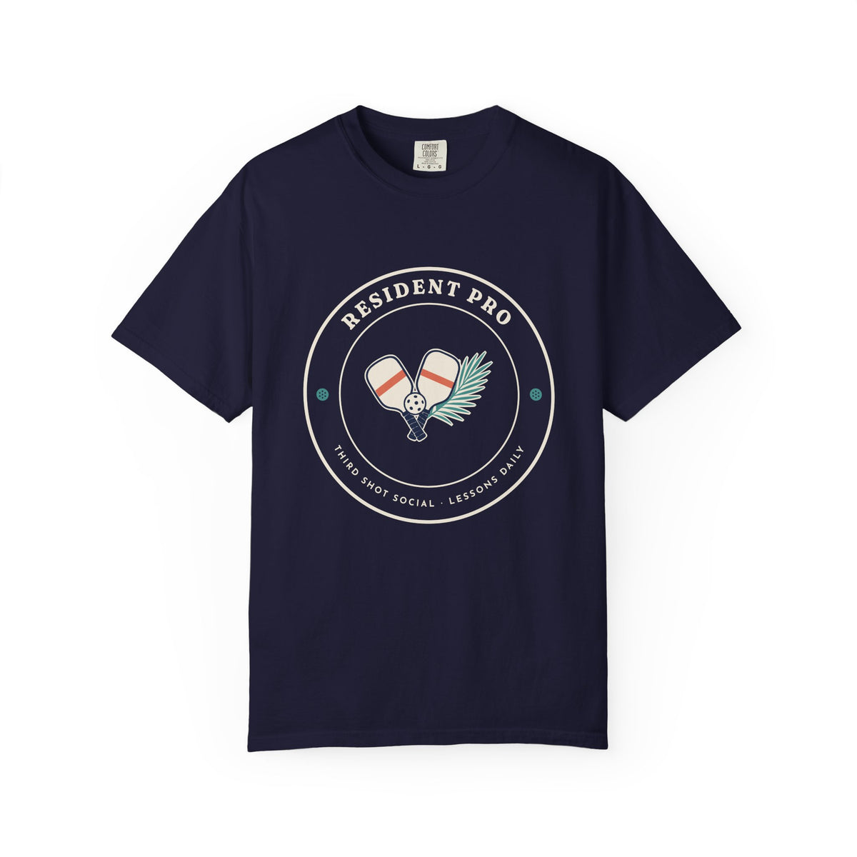 Resident Pro Tee in True Navy, front view