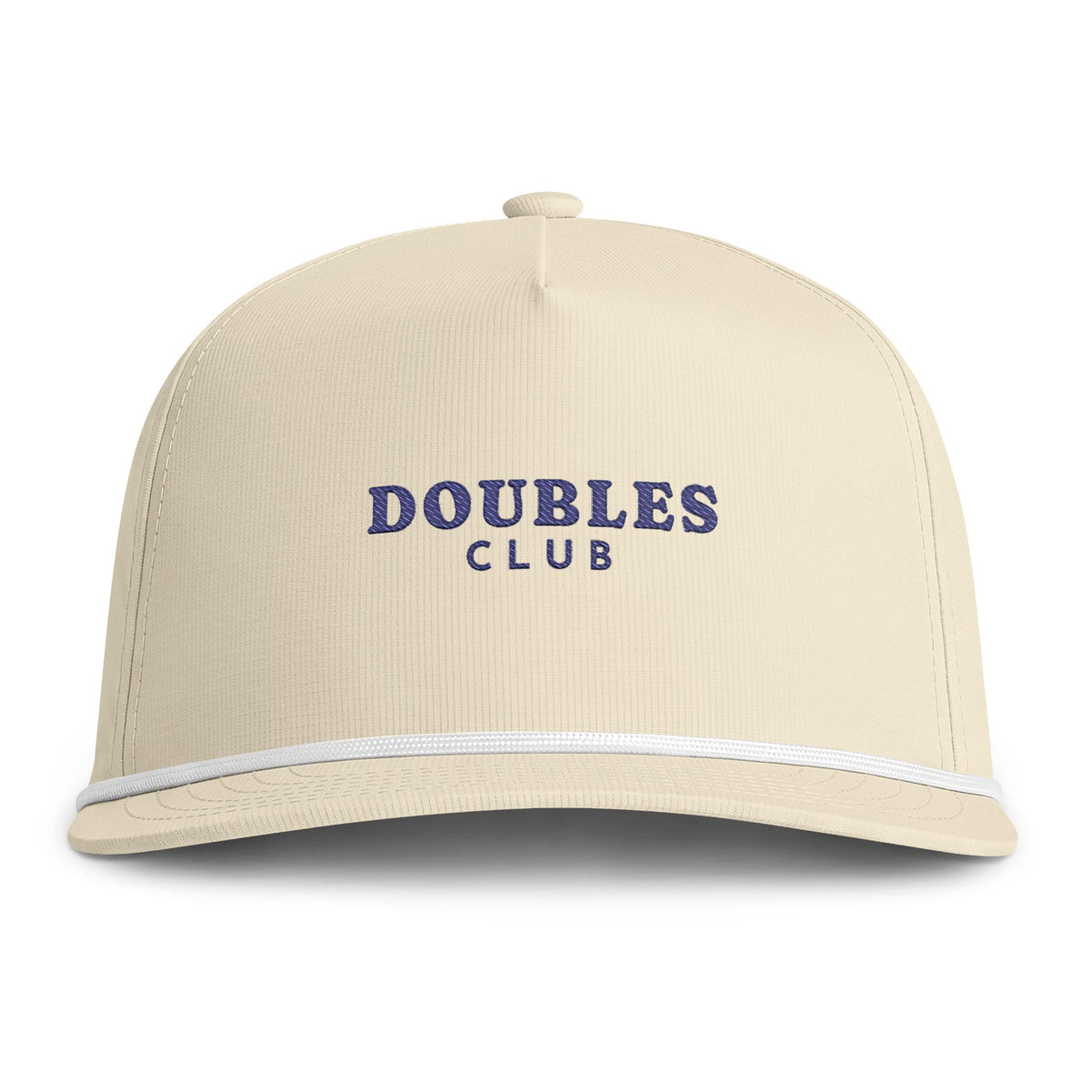 Doubles Club Rope Cap in Ivory, front view
