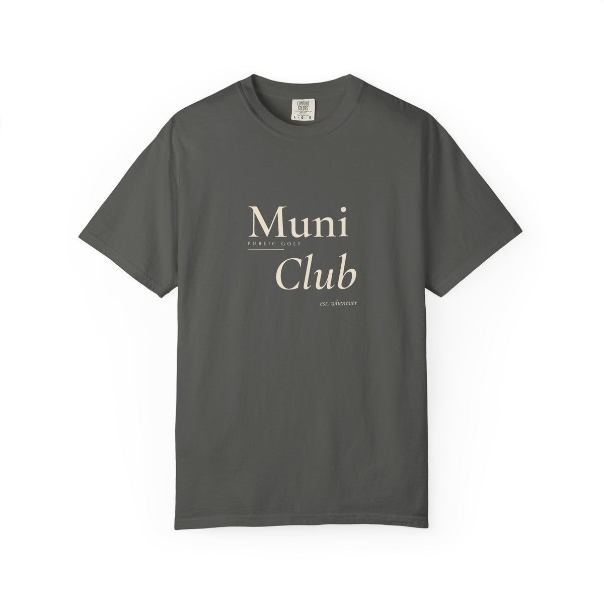 Muni / Club Tee in Pepper, front view