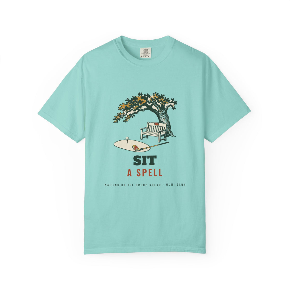 Sit a Spell Tee in Chalky Mint, front view