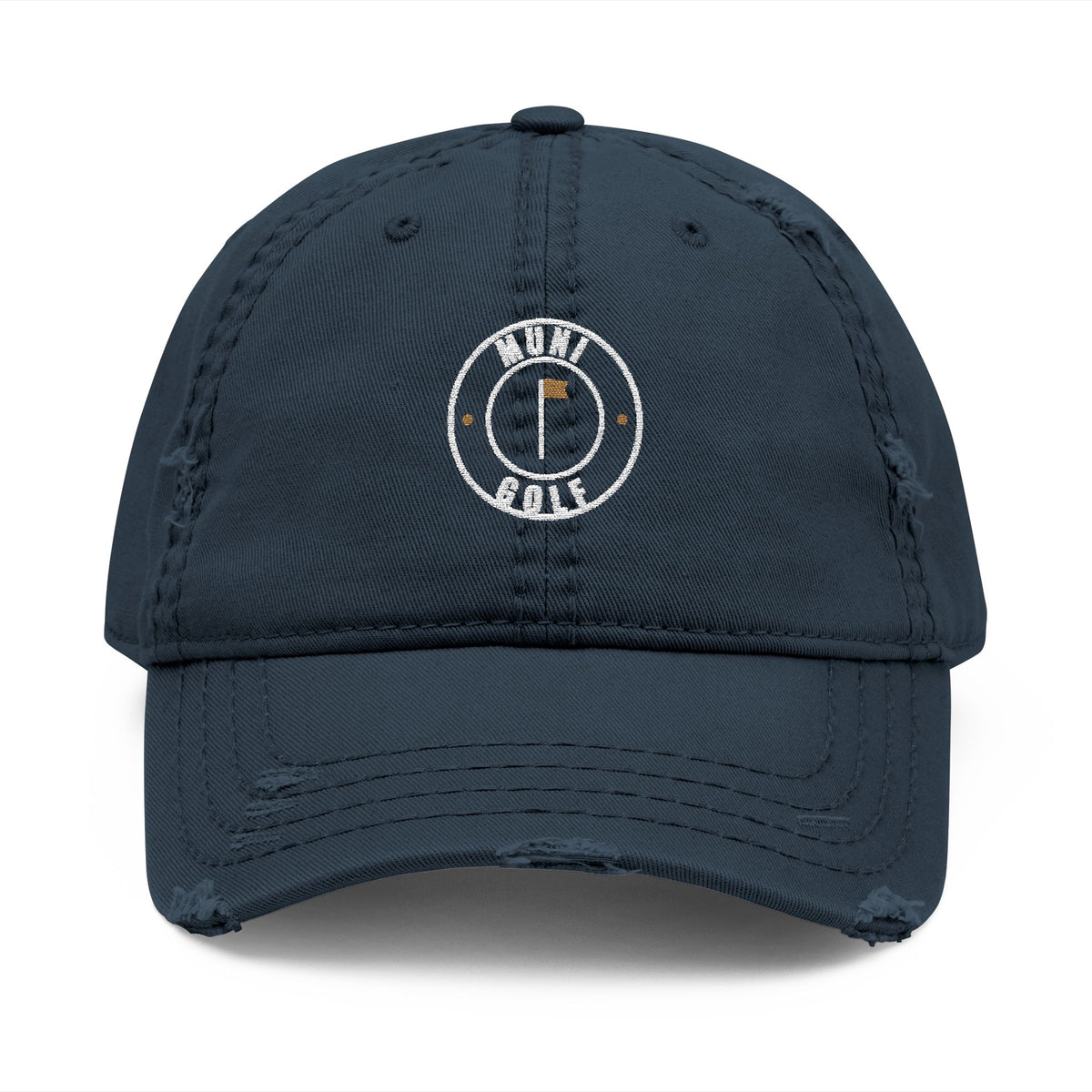 Muni Golf Seal Dad Hat in Dark Navy, front view