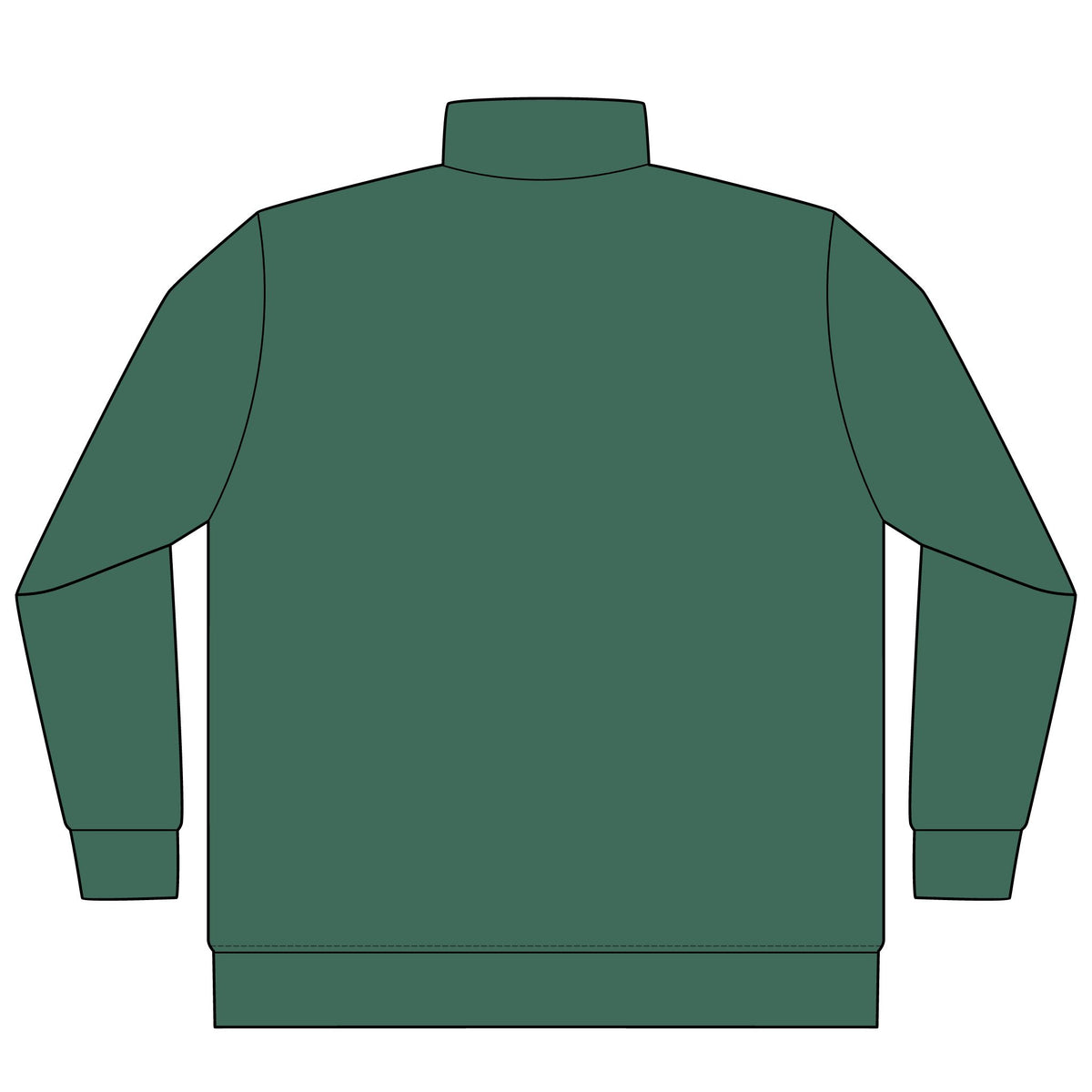 Tee & Ball Quarter-Zip in Alpine Green, back view