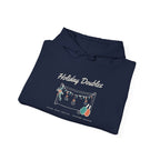 Holiday Doubles Hoodie in Navy, folded