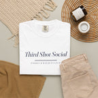 Club Wordmark Tee in White, flat lay