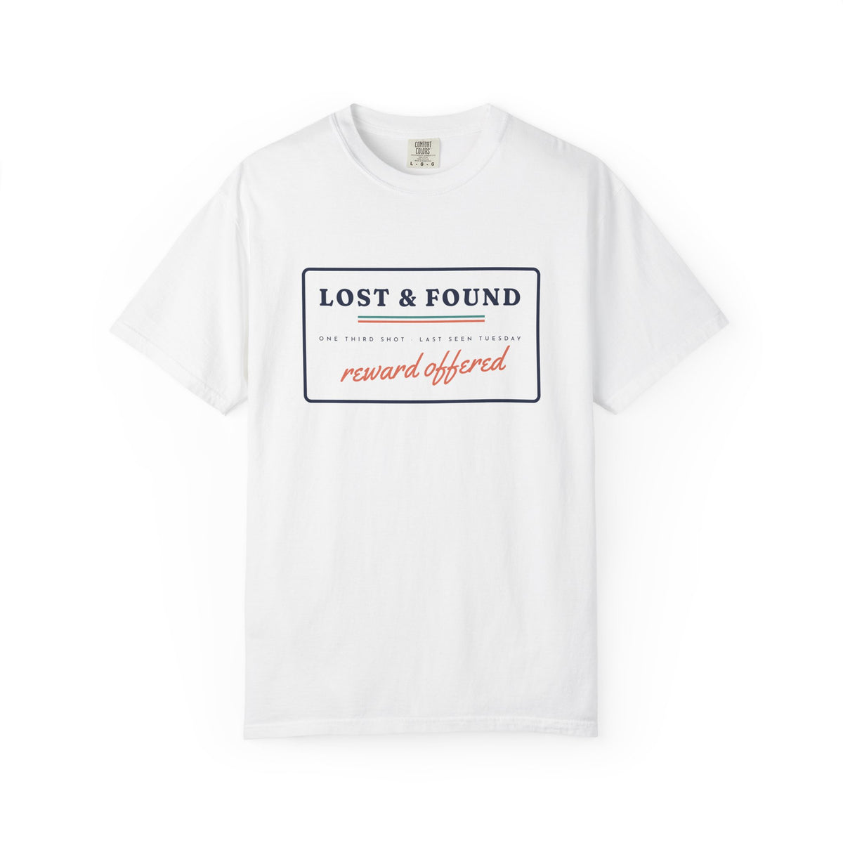 Lost & Found Tee in White, front view