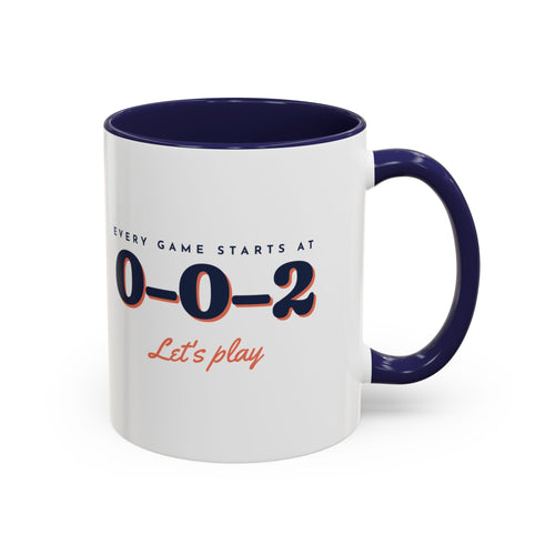 0–0–2 Mug in Navy, design, handle right
