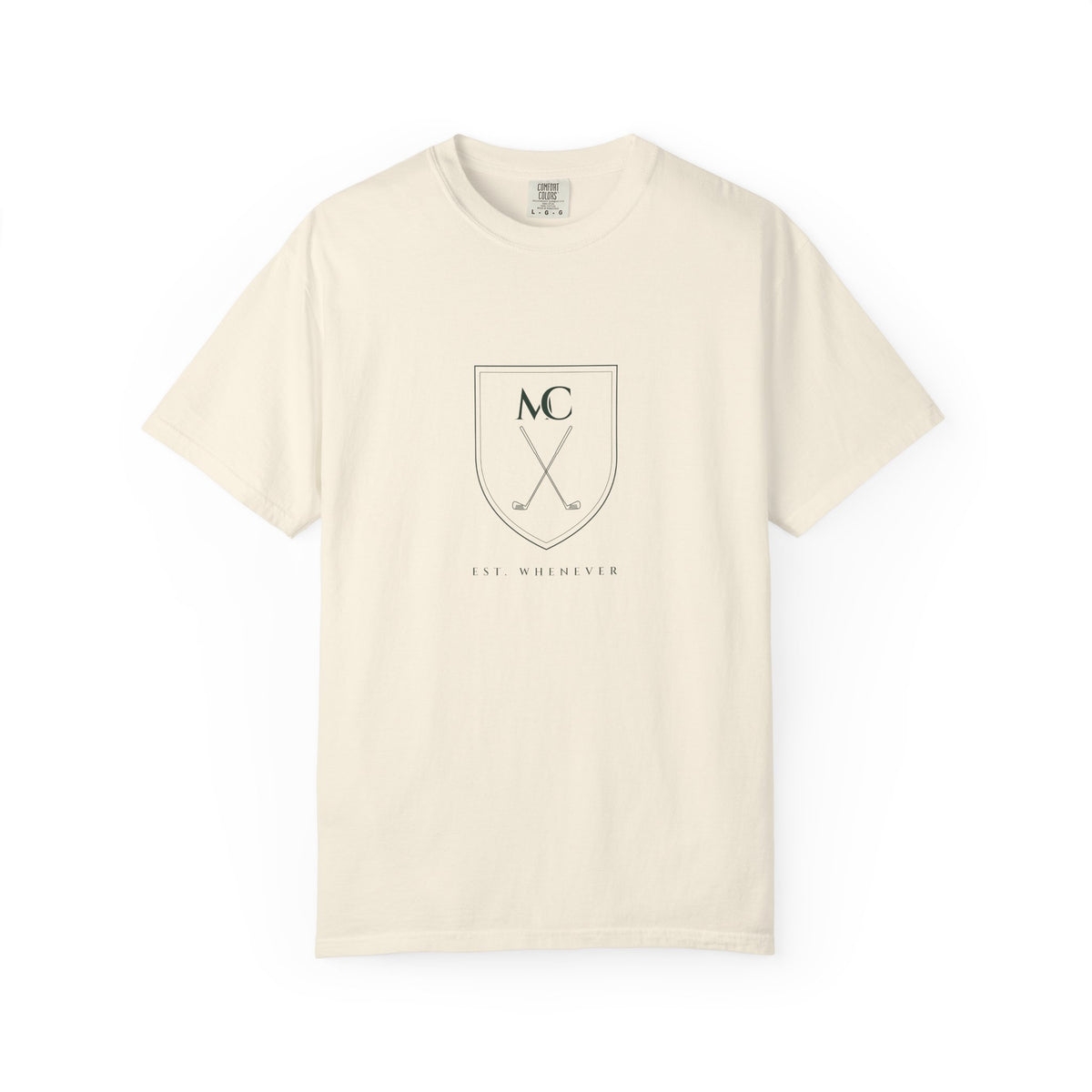 Club Crest Tee in Ivory, front view