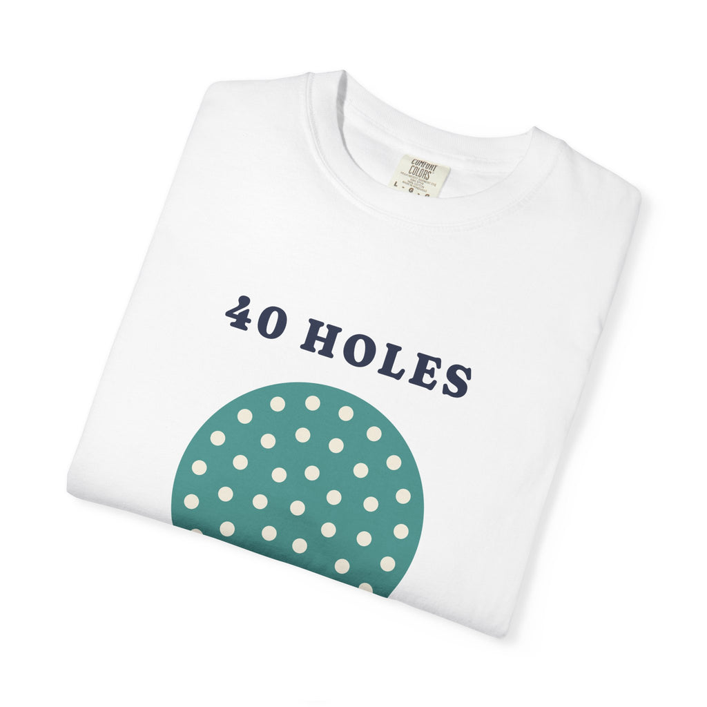 40 Holes Tee in White, folded