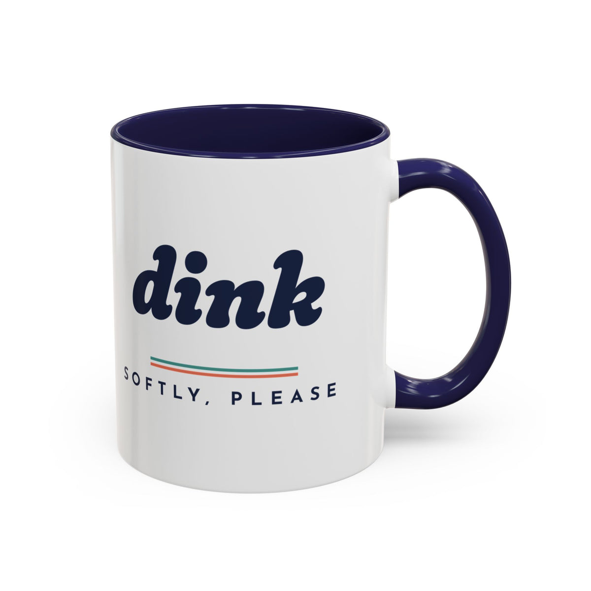 Dink Mug in Navy, design, handle right