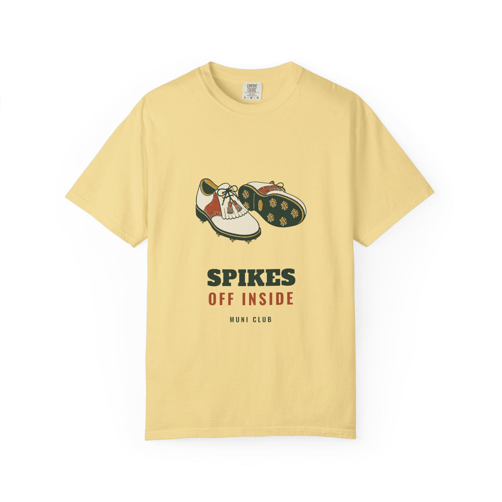 Spikes Off Inside Tee in Butter, front view