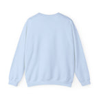The Hole Story Crewneck in Light Blue, back view