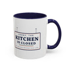 Kitchen Closed Mug in Navy, design, handle right