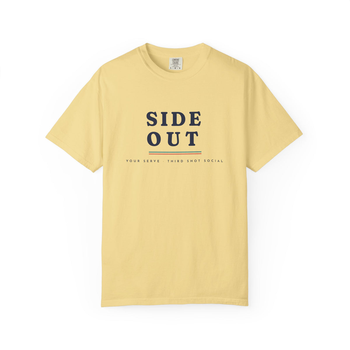 Side Out Tee in Butter, front view
