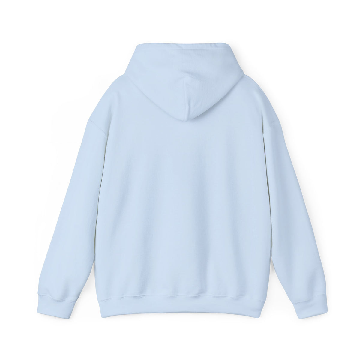 The Third Shot Hoodie in Light Blue, back view