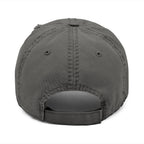 Muni Club Script Dad Hat in Charcoal Grey, back view