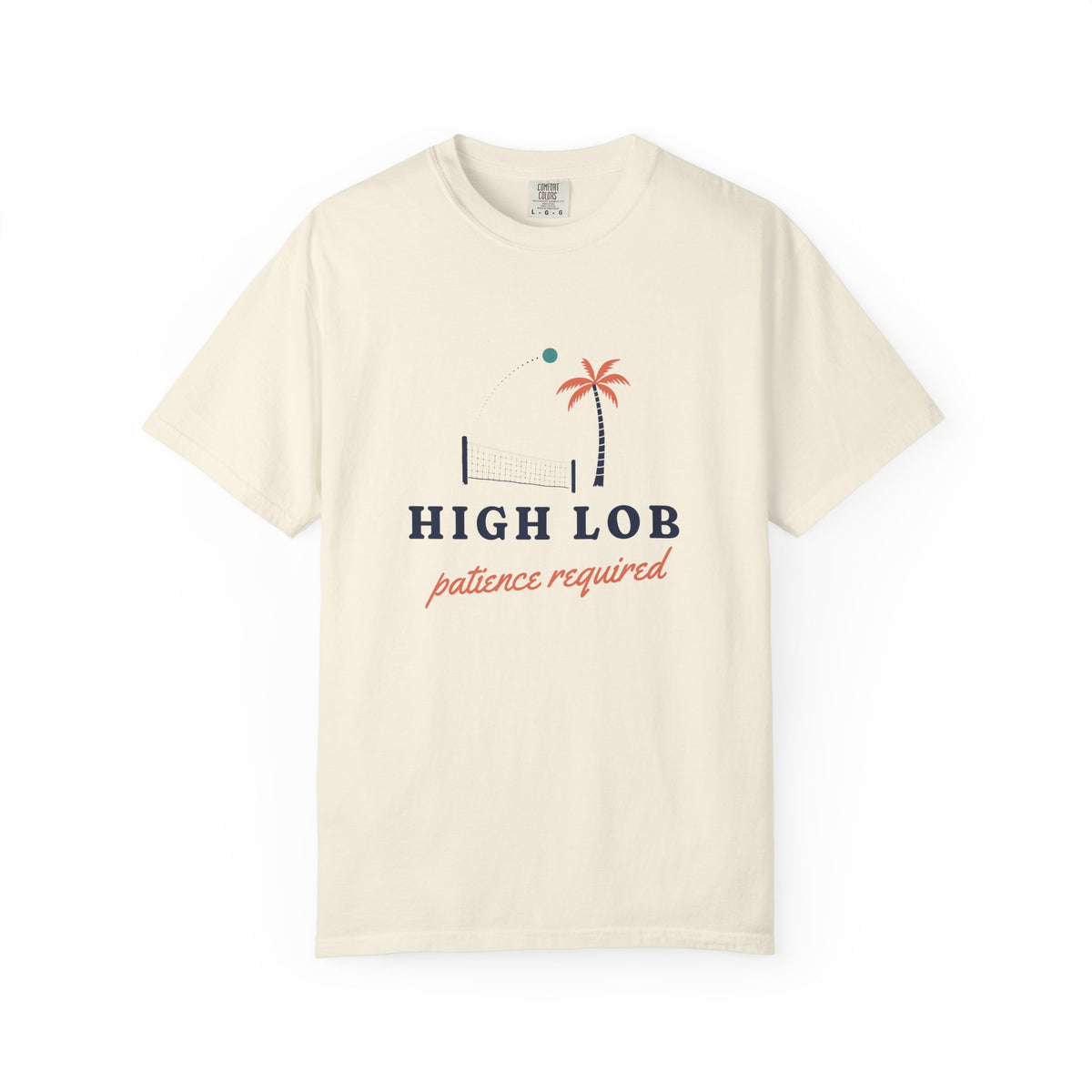 High Lob Tee in Ivory, front view