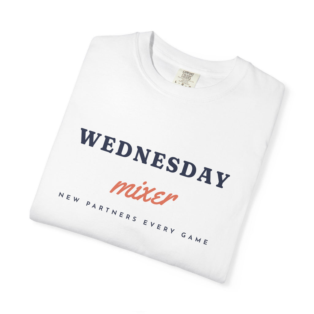 Wednesday Mixer Tee in White, folded