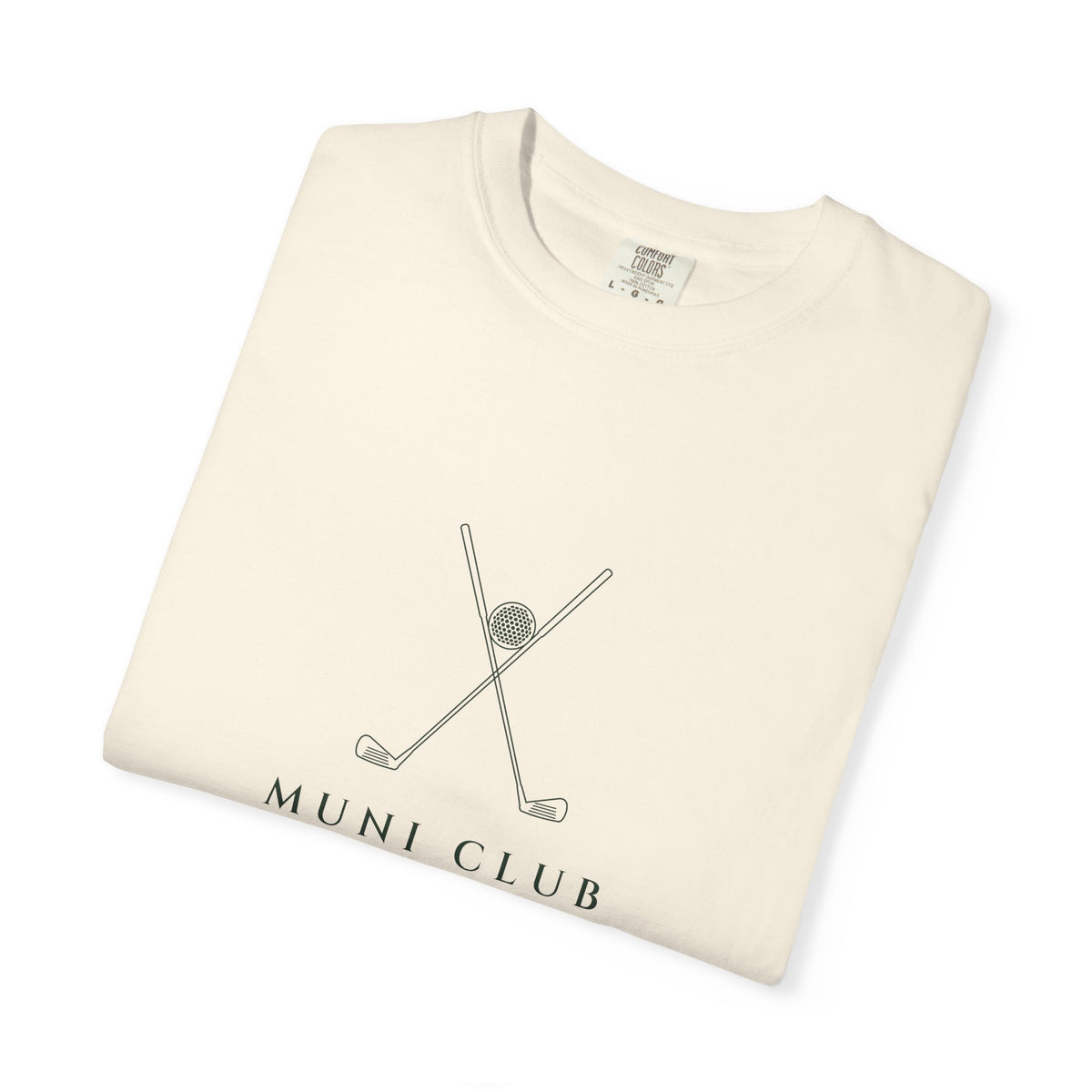 Crossed Irons Tee in Ivory, folded