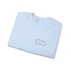 Monogram Shield Crewneck in Light Blue, folded