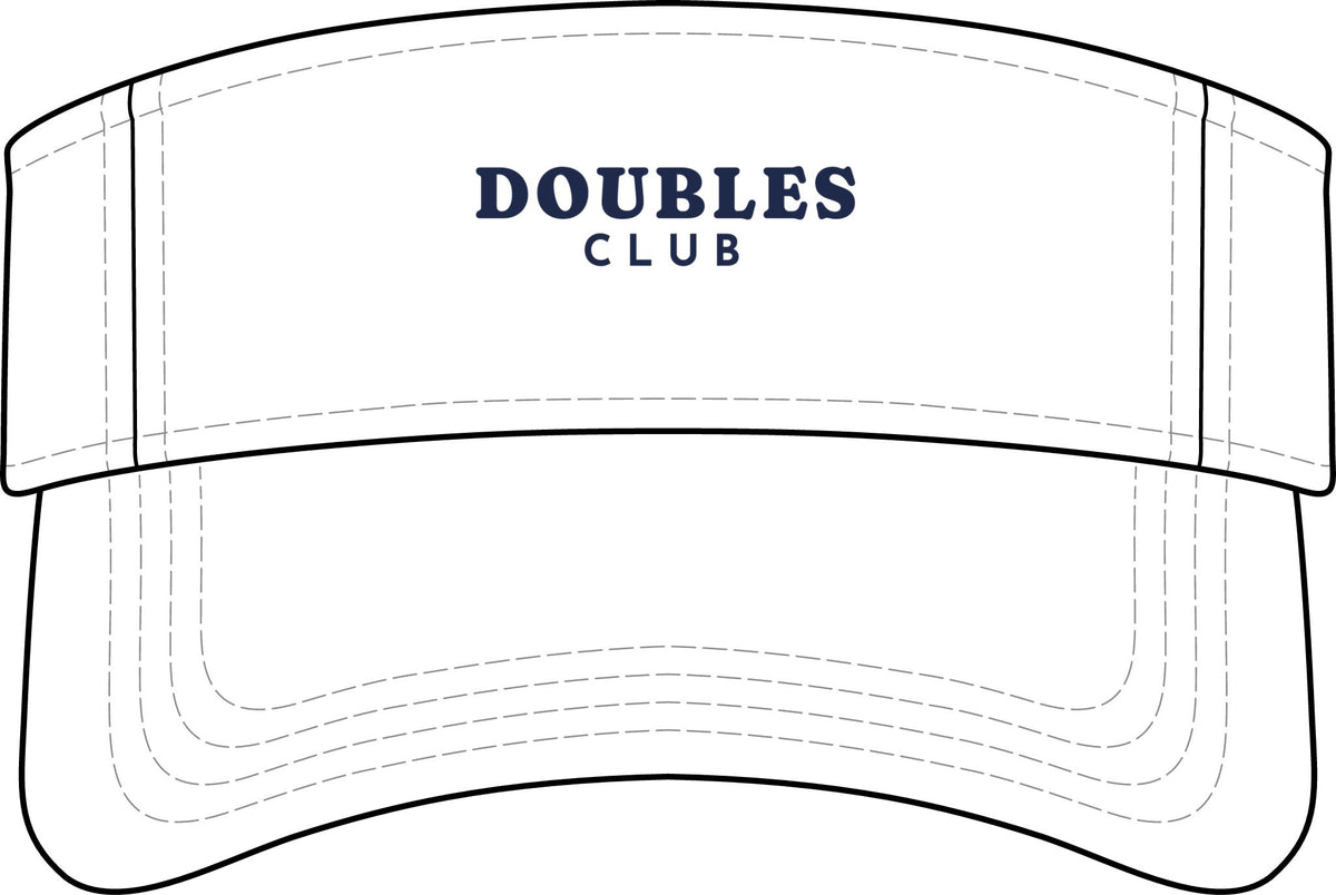 Doubles Club Visor in White, front view