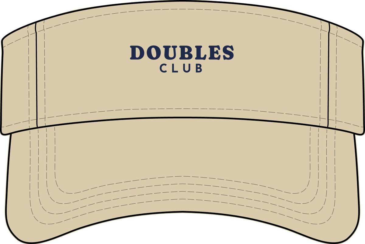 Doubles Club Visor in Stone, front view