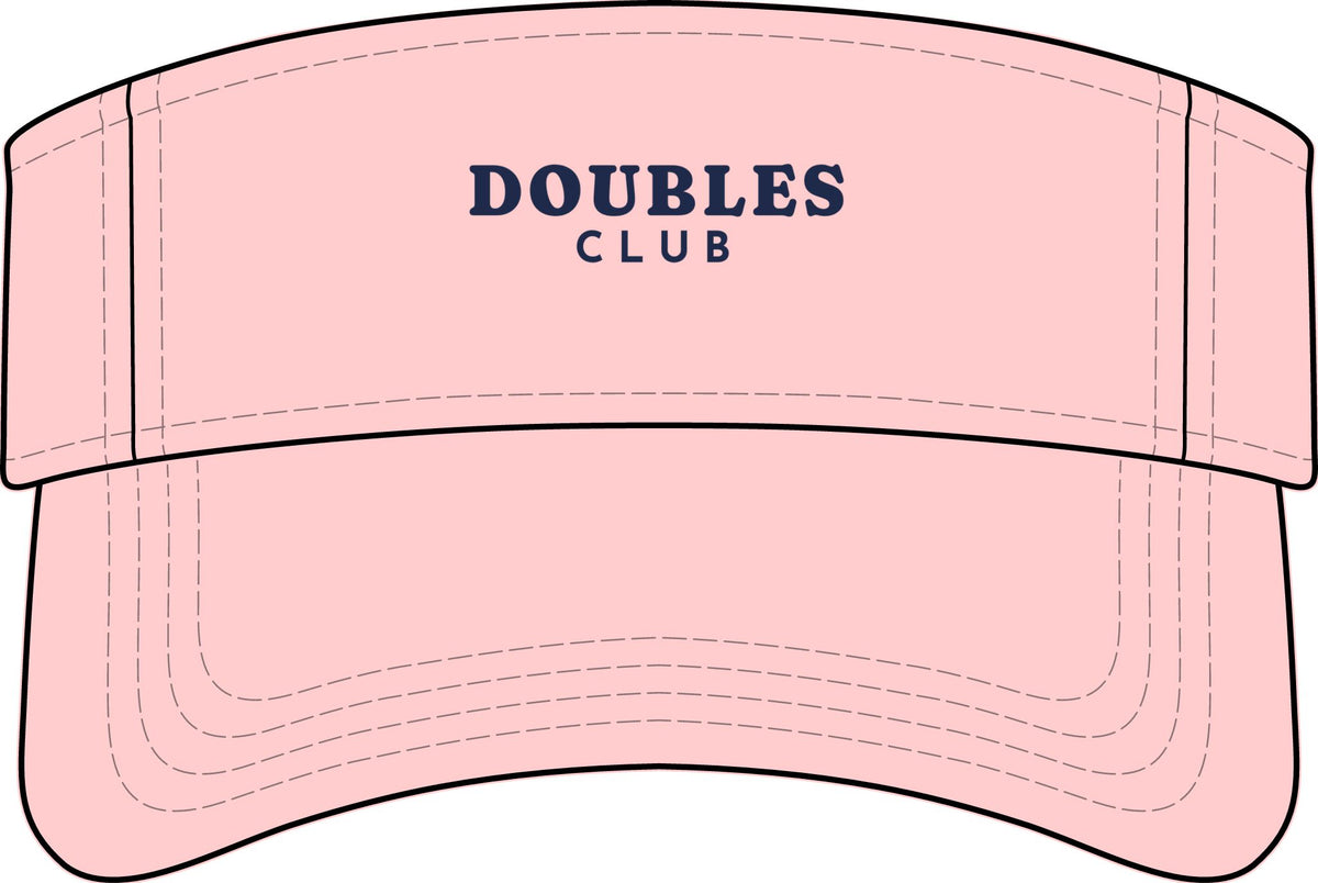 Doubles Club Visor in Pink, front view