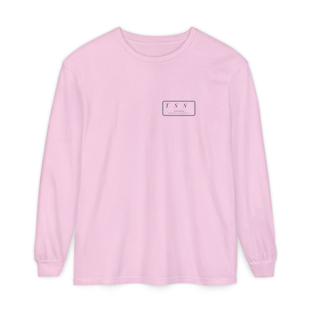 Monogram Shield Long Sleeve Tee in Blossom, front view