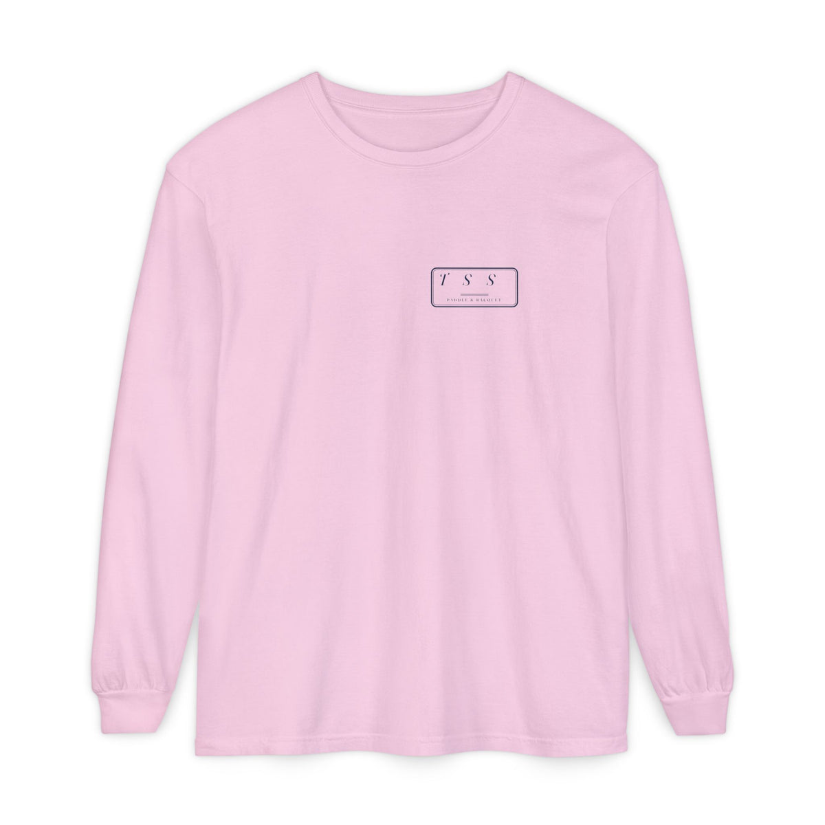 Monogram Shield Long Sleeve Tee in Blossom, front view