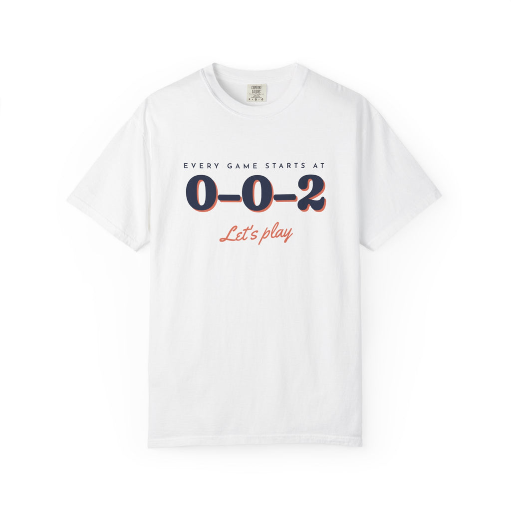 0–0–2 Tee in White, front view