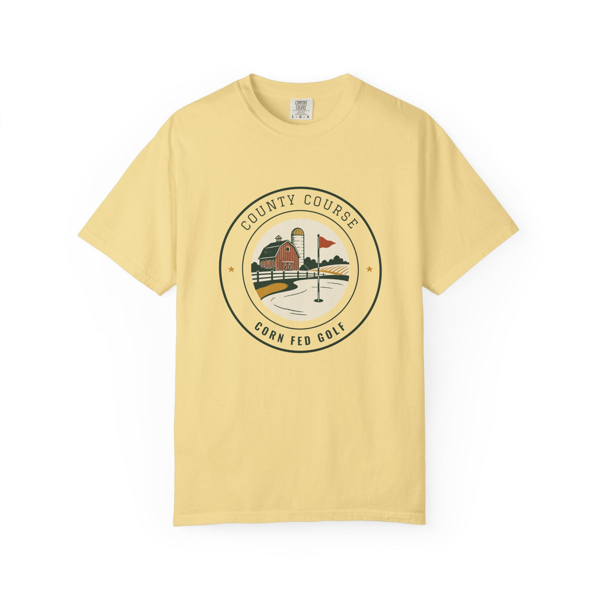 County Course Tee in Butter, front view