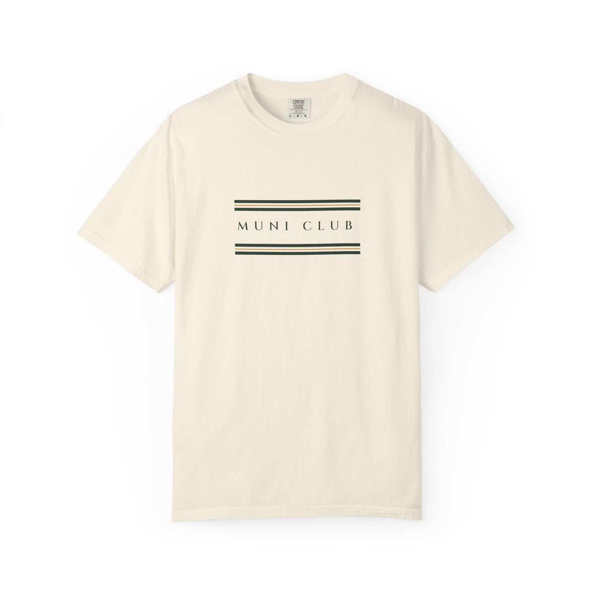 Club Stripe Tee in Ivory, front view