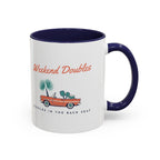 Weekend Doubles Mug in Navy, design, handle right