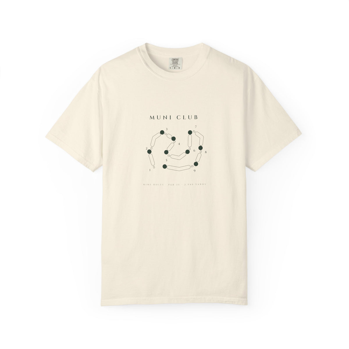 The Routing Tee in Ivory, front view
