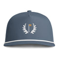 Laurel Flag Rope Cap in Blue Jean, front view