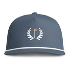 Laurel Flag Rope Cap in Blue Jean, front view