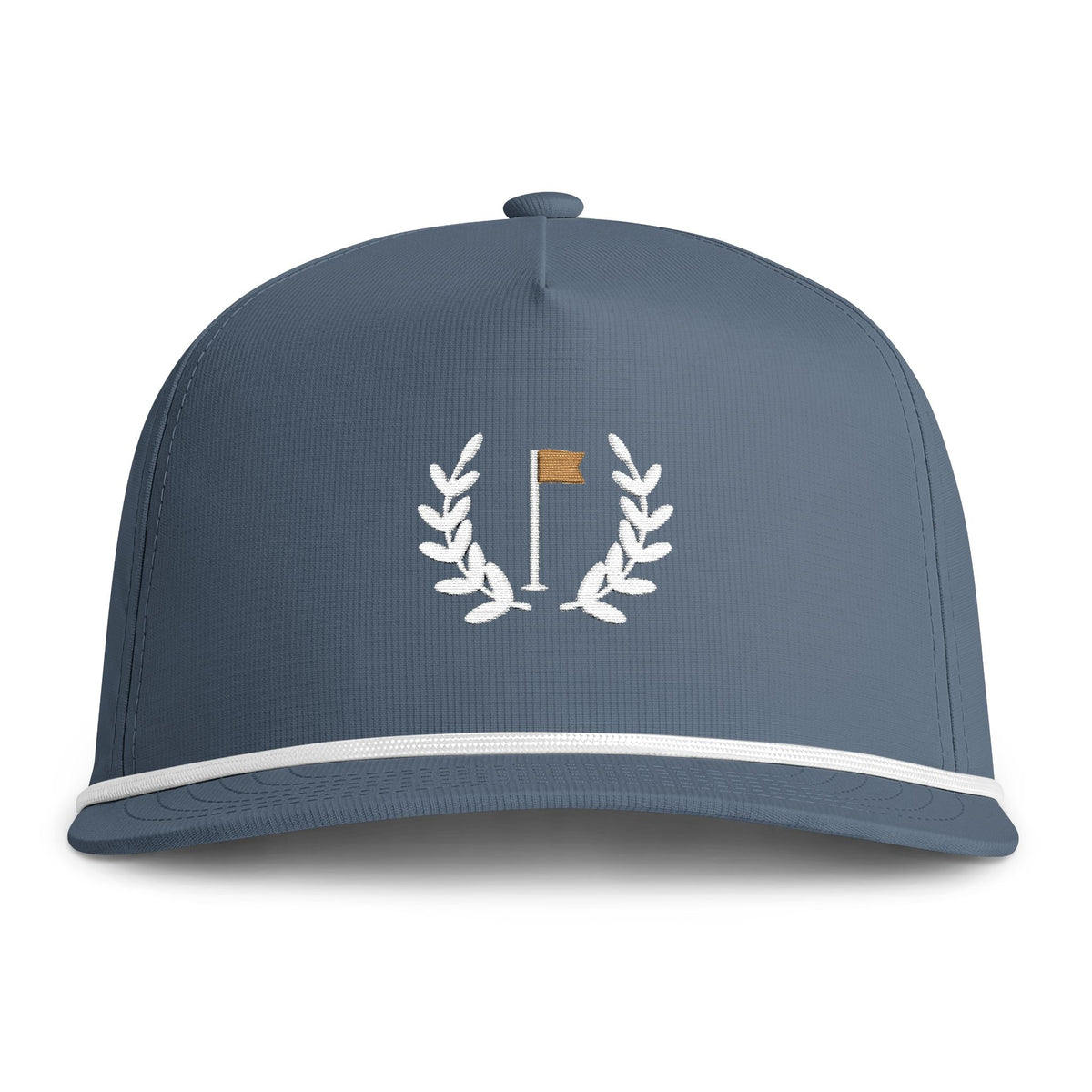 Laurel Flag Rope Cap in Blue Jean, front view