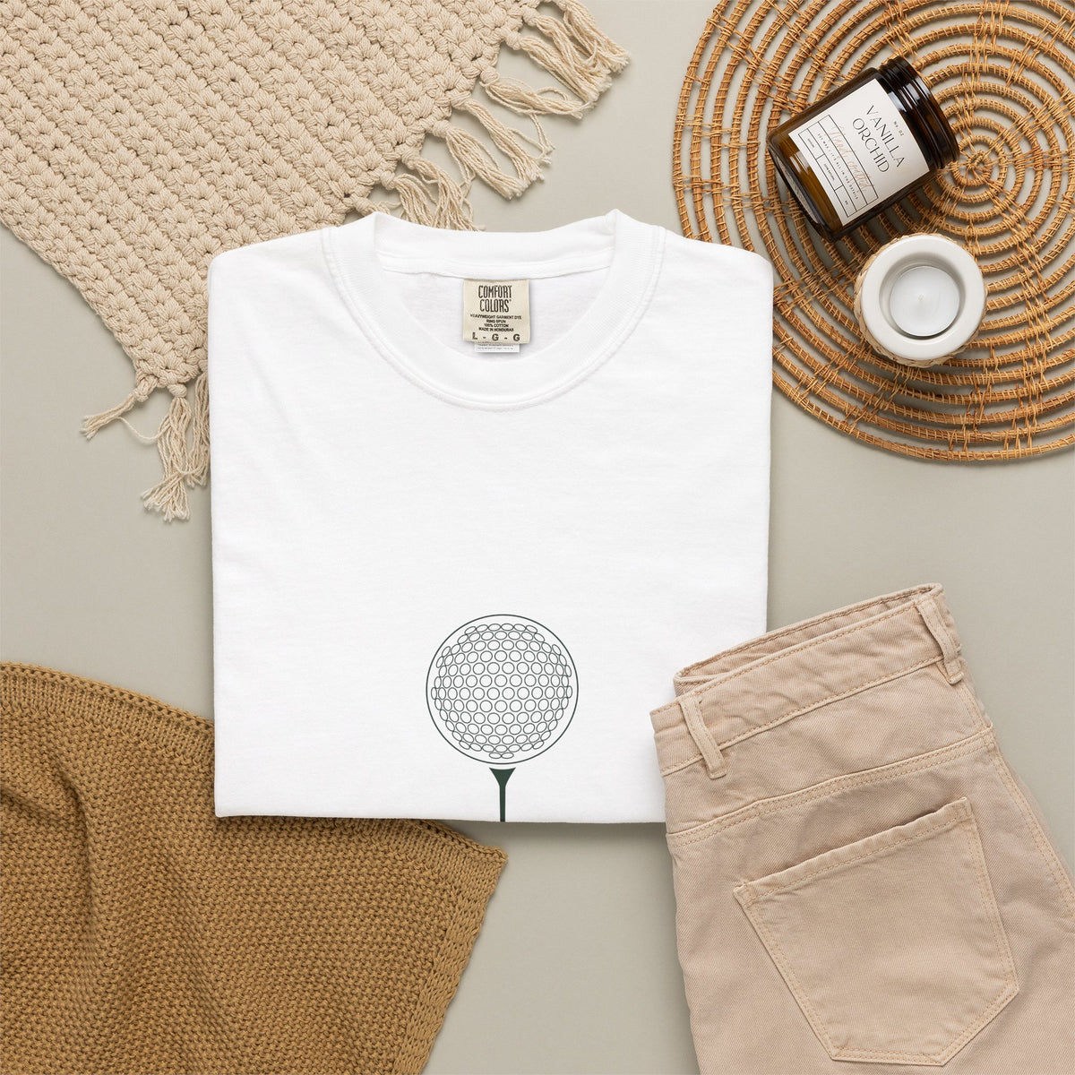 On the Tee Tee in White, fabric and print detail