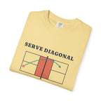 Serve Diagonal Tee in Butter, folded