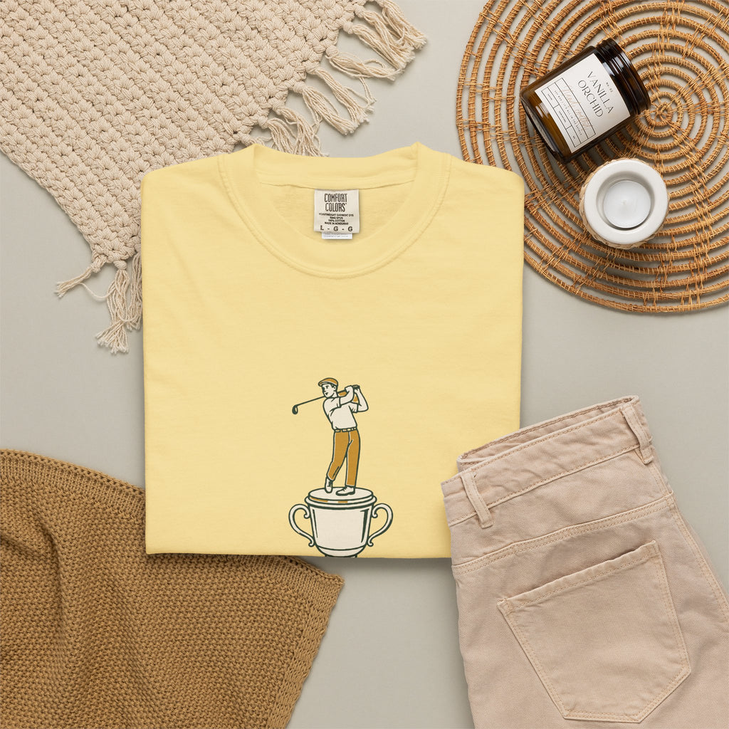 Club Champion Tee in Butter, flat lay