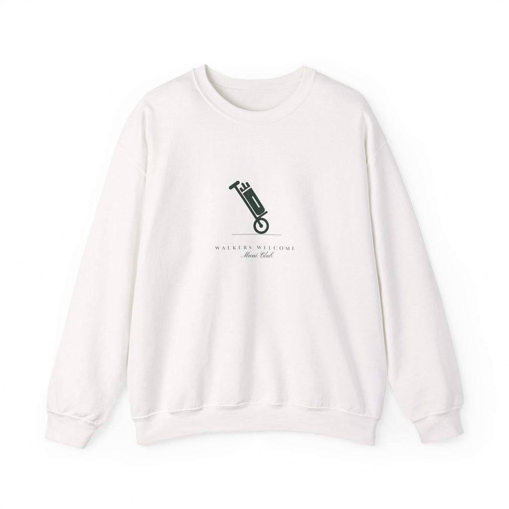Walkers Welcome Crewneck in White, front view