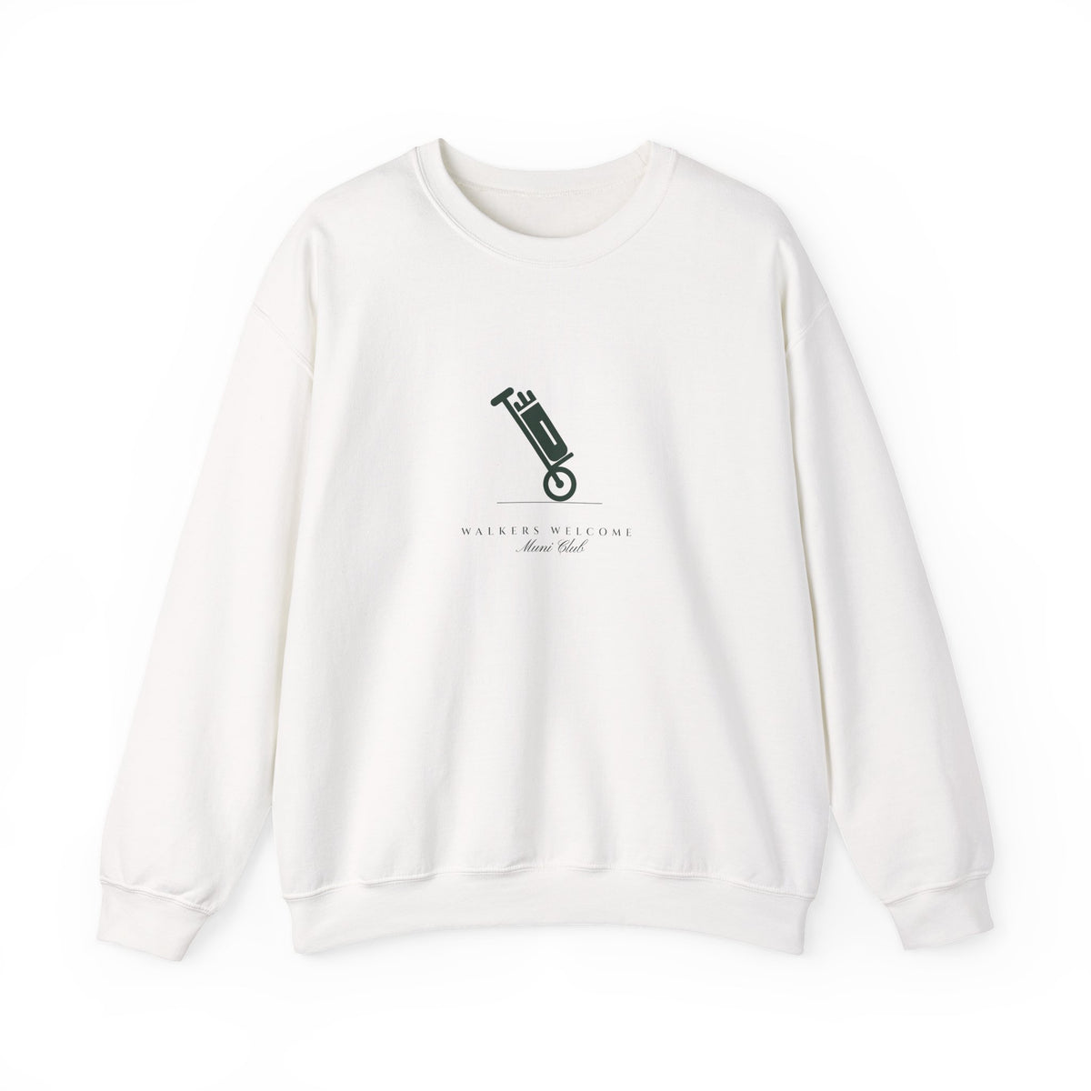 Walkers Welcome Crewneck in White, front view